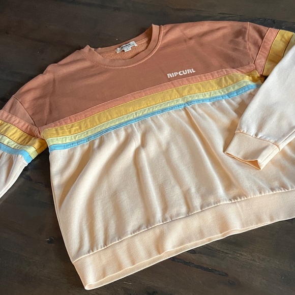 Rip Curl Tops - Rip Curl Multicolor Womens Striped Sweatshirt